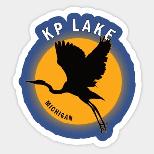 KP Lake in Michigan Heron Sunrise Sticker